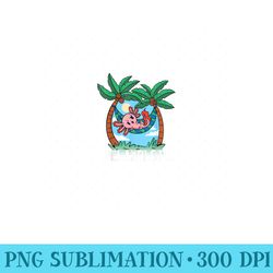 relaxolotl axolotl kawaii relax vintage tropical - exclusive png designs