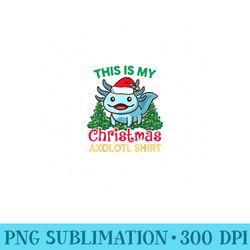 this is my christmas axolotl youth pajamas pjs - png clipart