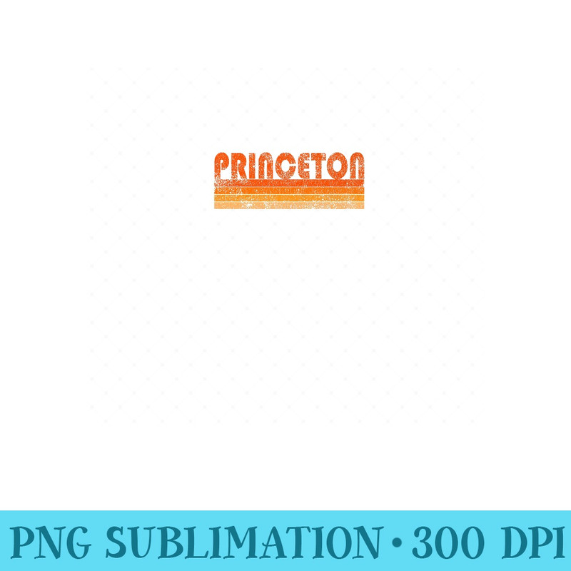 Vintage Retro 80s Style Princeton T - PNG Download - Spice Up Your Sublimation Projects