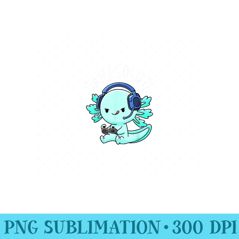 Gamesolotl Axolotl Gamer Anime Kawaii Girls - PNG Download - Boost Your Success with this Inspirational PNG Download