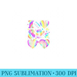 i love the 80s i heart the 80s tie dye colorful 90s - png art files