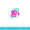 1990s 90s Retro I Heart The Nineties - PNG design downloads - Capture Imagination with Every Detail