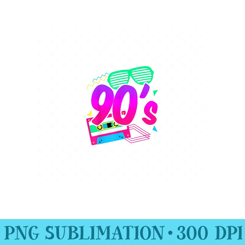 1990s 90s Retro I Heart The Nineties - PNG design downloads - Capture Imagination with Every Detail