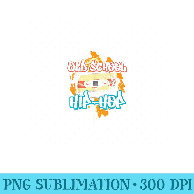 Retro Old School Hip Hop 80s 90s Graffiti Cassette - Digital PNG Downloads - Versatile And Customizable Designs