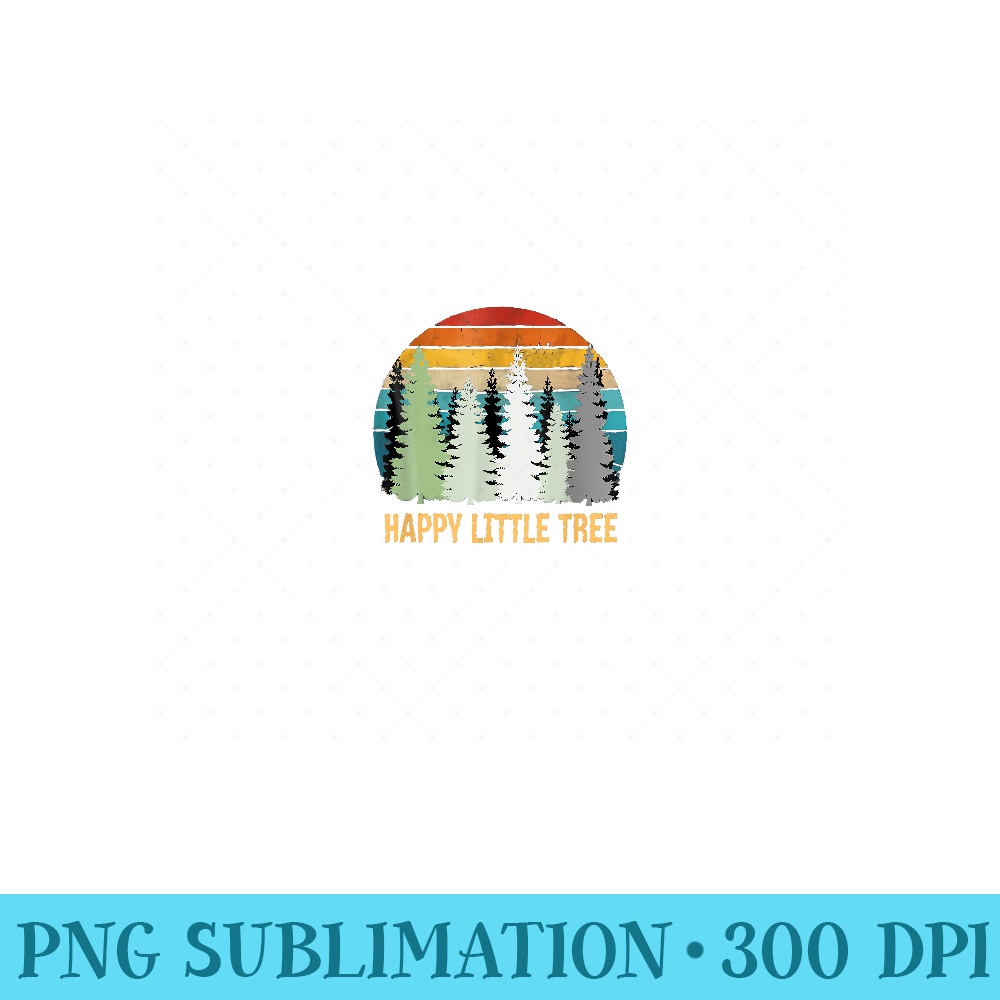 Happy Little Tree Best 80s Retro Outfit - Trendy PNG Designs - Quick And Seamless Download Process