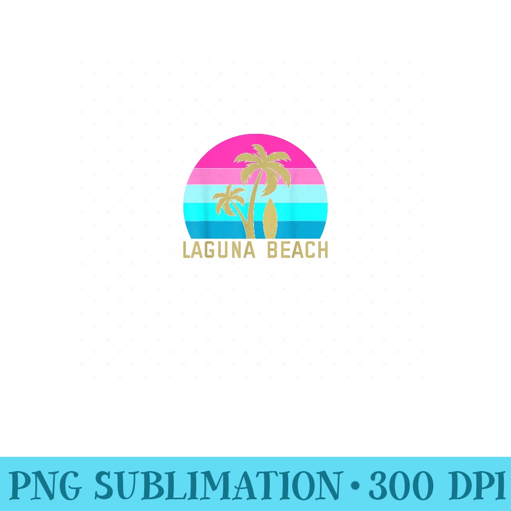 Surf Surfing Palm Tree Summer California Laguna Beach - PNG Prints - Spice Up Your Sublimation Projects