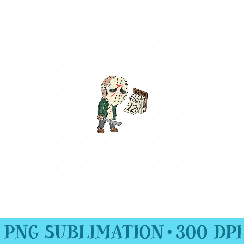 Funny Halloween Friday 12th 80s Scary Horror Movie Humor - PNG design assets - Quick And Seamless Download Process