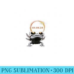 solar eclipse 2024 april 8 axolotl - png design assets