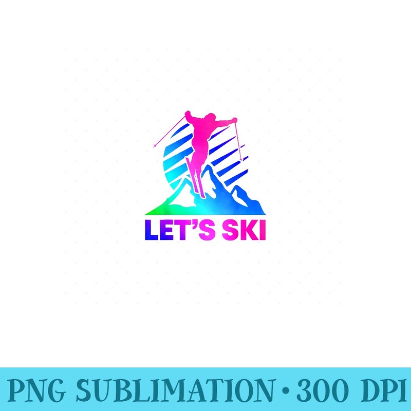 Retro Ski Vintage 80s 90s Skiing Outfit - PNG Art Files - Stunning Sublimation Graphics