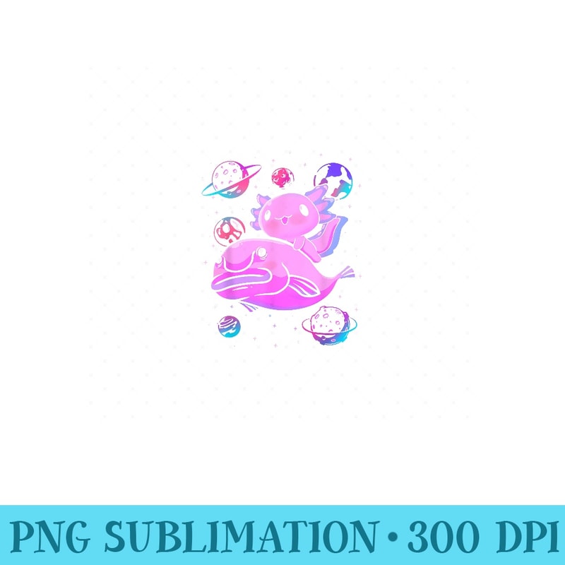 Axolotl Kawaii Blobfish - PNG Design Files - Transform Your Sublimation Creations