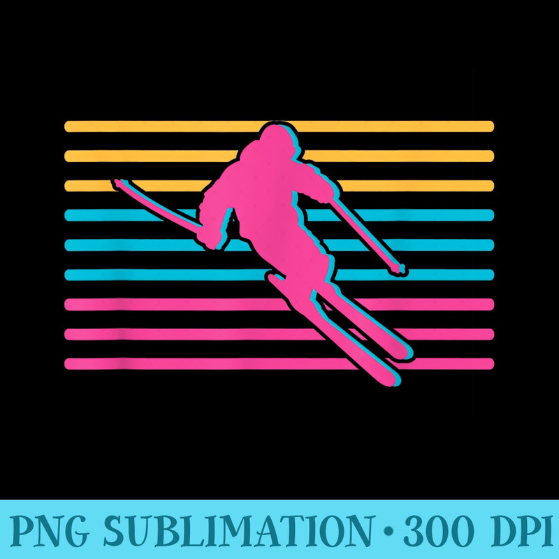 winter sports and snow skiers 80s retro snow skiing - Mug Sublimation PNG - Enhance Your Apparel with Stunning Detail