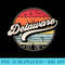 Retro Delaware Home State DE Cool 70s Style Sunset - Printable PNG Graphics - Unlock Vibrant Sublimation Designs