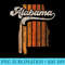 Vintage Alabama Retro 70s Stripes Silhouette Distressed - PNG Prints - Lifetime Access To Purchased Files