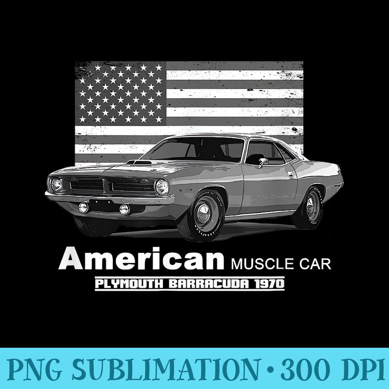 Plymouth Barracuda American Muscle Car 60s 70s - High Resolution PNG Designs - High Resolution And Print-Ready Designs