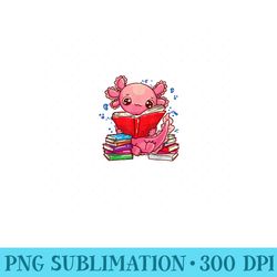 funny axolotl reading readolotl cute axolotls salamander - png art files