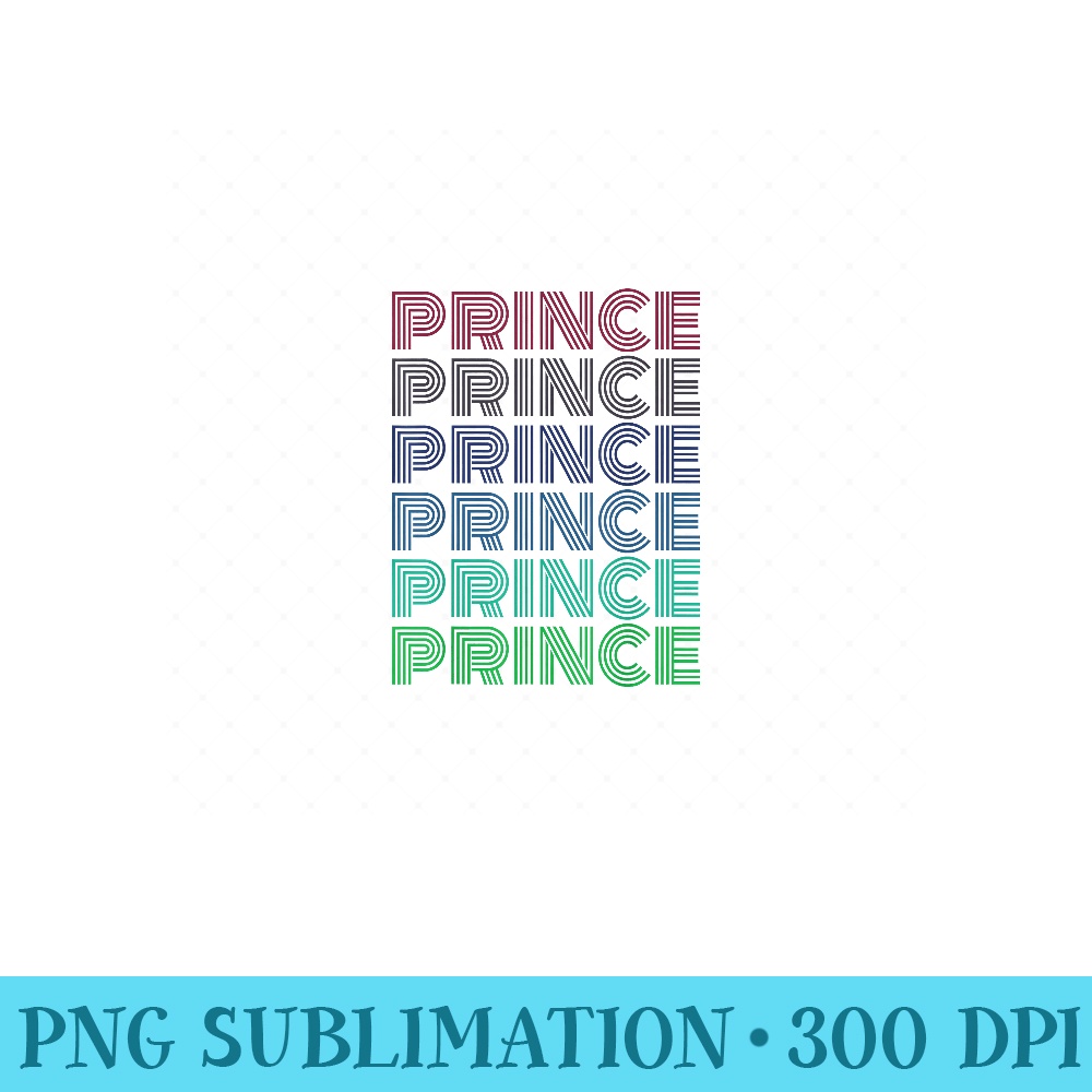 Vintage PRINCE Name Personalized Retro 90s Birthday - Ready To Print PNG Designs - Add a Festive Touch to Every Day