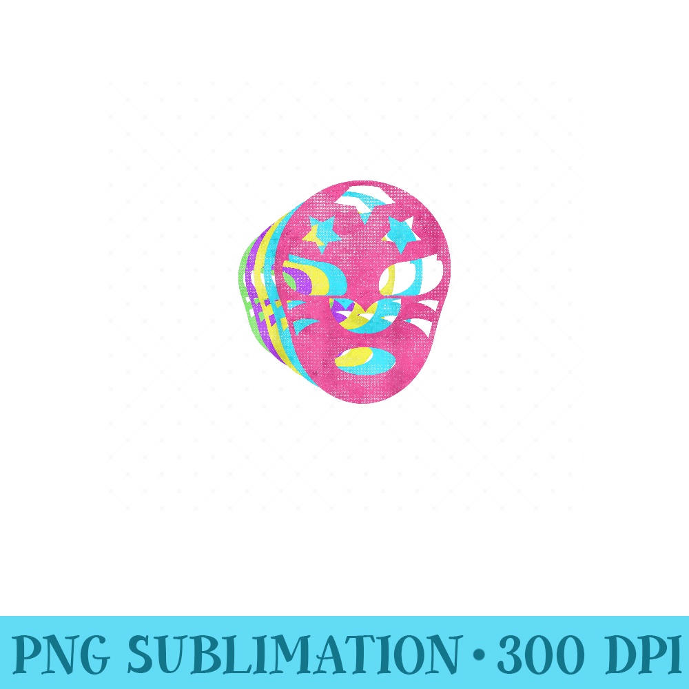Wrestling Mask. 80s. Colors. 1980s. - Modern PNG designs - Vibrant and Eye-Catching Typography