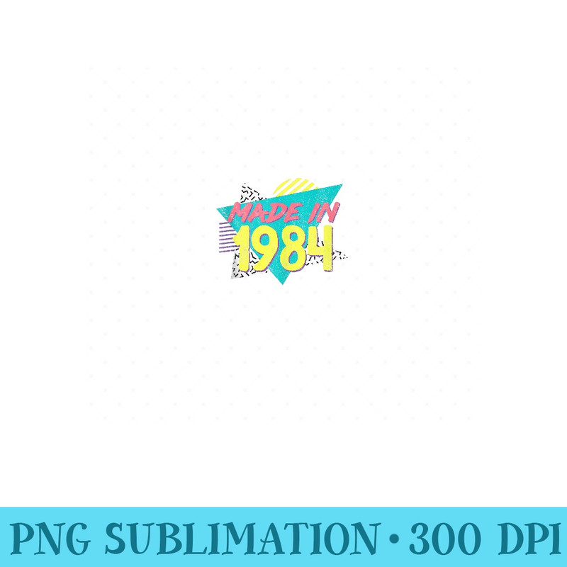 Made In 1984 Retro Vintage 40th Birthday - PNG Art Files - Bring Your Designs to Life