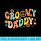Groovy Daddy Birthday Party Peace Sign Dad 60s 70s Hippie - Unique PNG Artwork - Premium Quality PNG Artwork