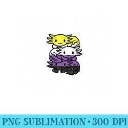 nonbinary axolotl pile non binary enby lgbtq - png templates