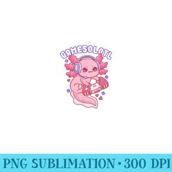 gamer gaming gamesolotl gamesalotl axolotl - png art files