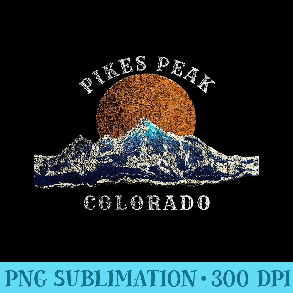 Pikes Peak Colorado Hoodie Mountain Scene - Mug Sublimation PNG - Transform Your Sublimation Creations