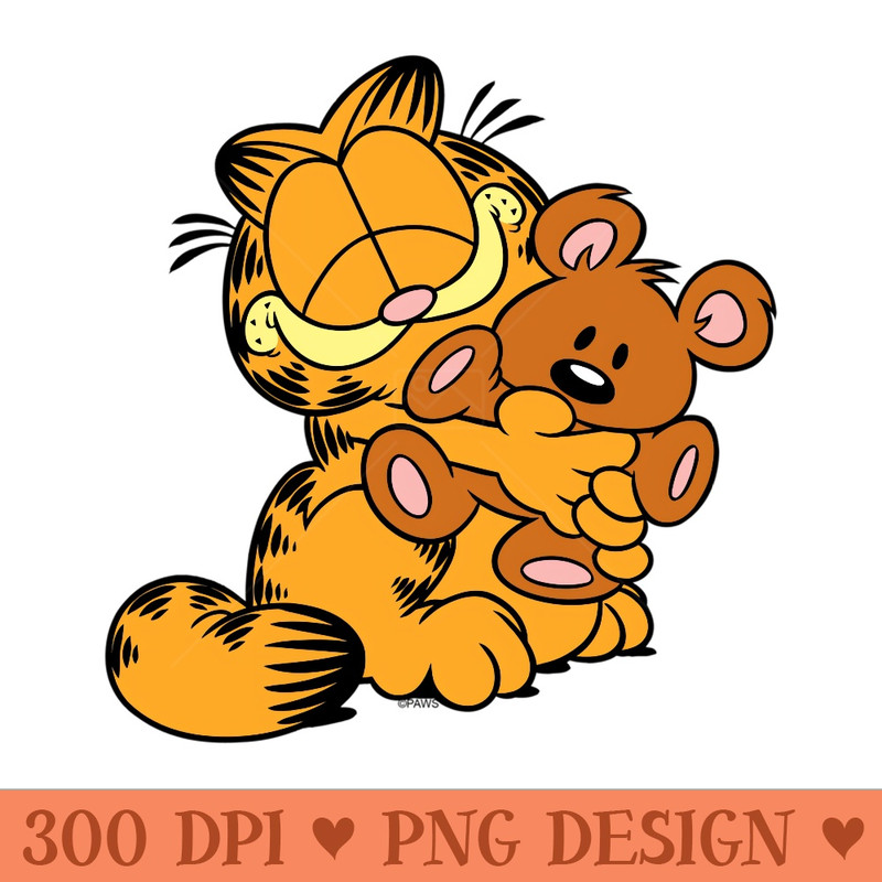 Garfield Hugging Pooky Sweatshirt - High Resolution PNG Designs - Limited Edition And Exclusive Designs