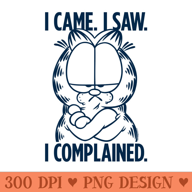 Garfield I Complained Sweatshirt - Printable PNG Images - Limited Edition And Exclusive Designs