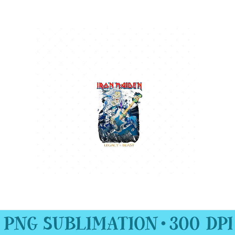Womens Iron Maiden - Eddie On Bass - Modern PNG designs - Trendsetting And Modern Collections