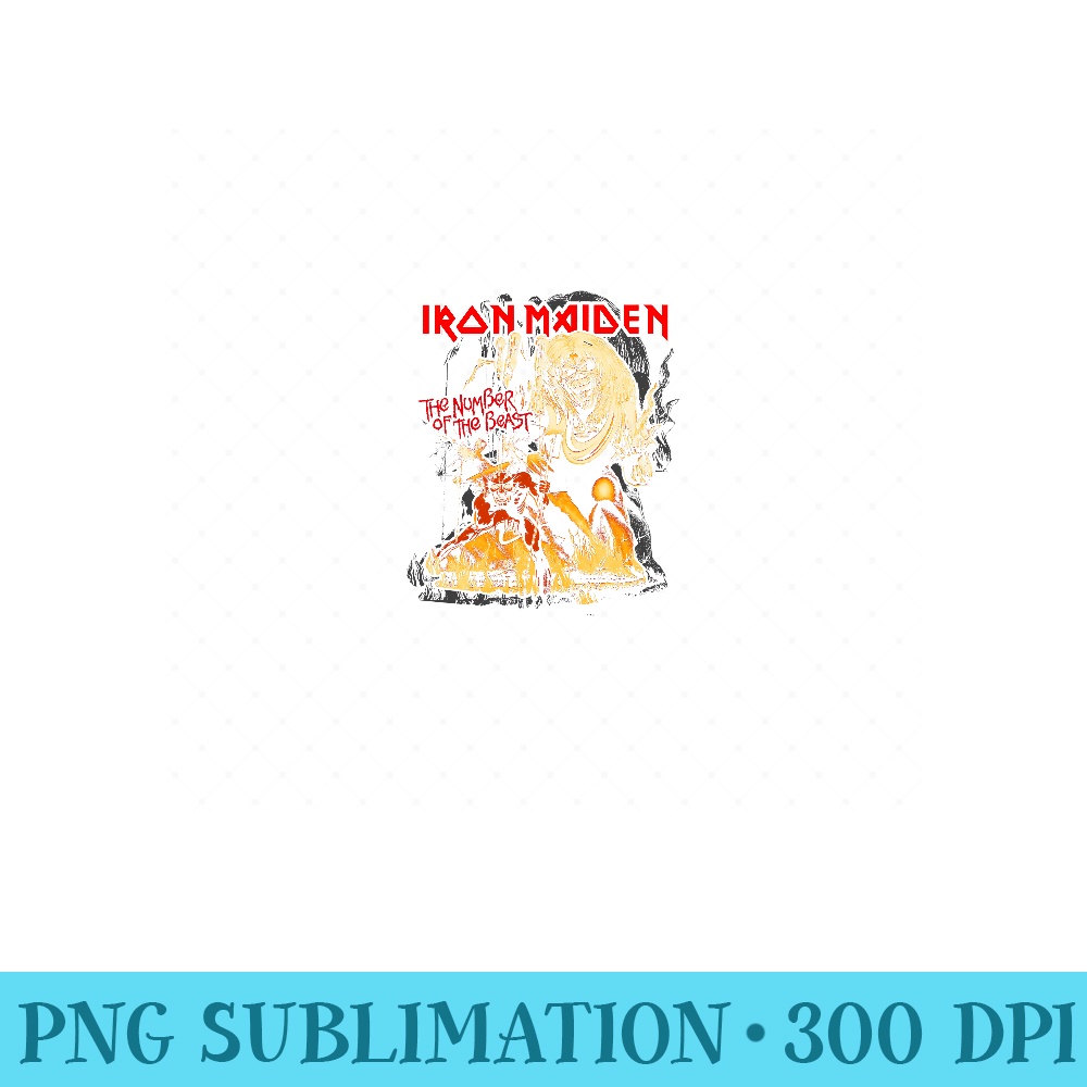 Iron Maiden - Number of the Beast Graphic Sweatshirt - Digital PNG Downloads - Unlock Vibrant Sublimation Designs