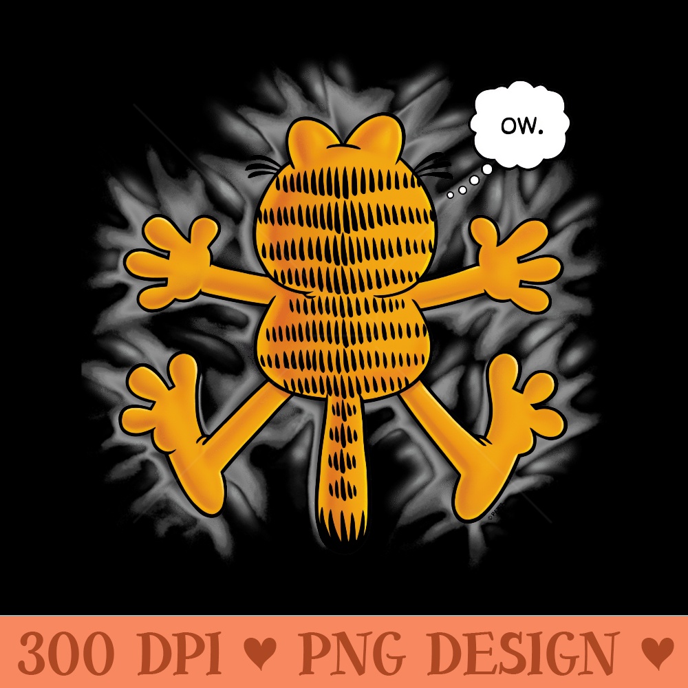 Garfield Ow Sweatshirt - Unique Sublimation PNG Download - Instant Access To Downloadable Files