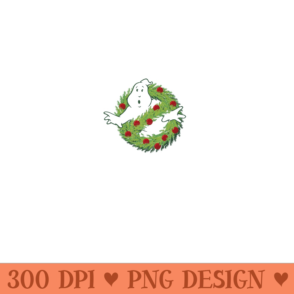 Ghostbusters Classic Logo Christmas Wreath - Sublimation PNG Designs - Easy-To-Print And User-Friendly Designs