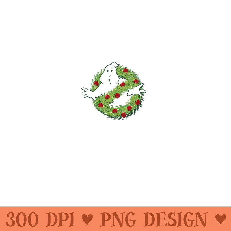 Ghostbusters Classic Logo Christmas Wreath - Sublimation PNG Designs - Easy-To-Print And User-Friendly Designs