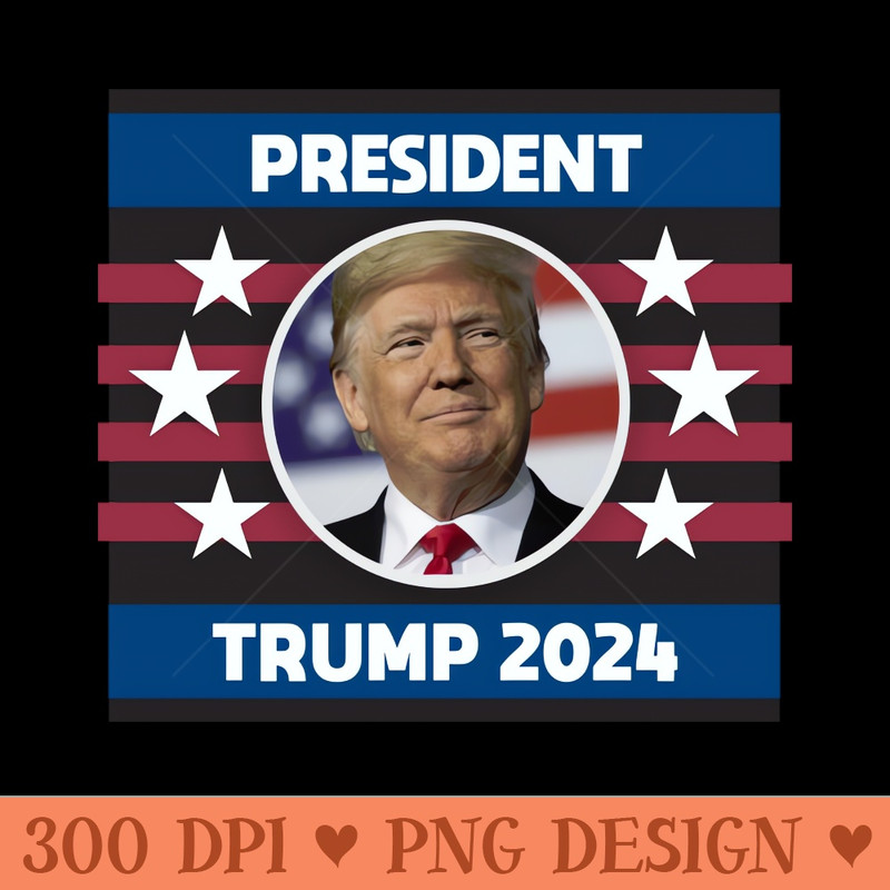 Trump 2024 - PNG Clipart Download - Vibrant and Eye-Catching Typography