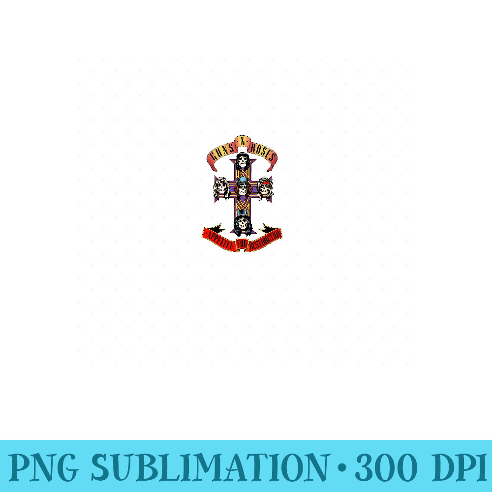 Guns N Roses Logo Cross - PNG Prints - Perfect for Creative Projects