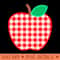 School Apple Gingham Check Girls First Day of Preschool - PNG graphics - Create with Confidence