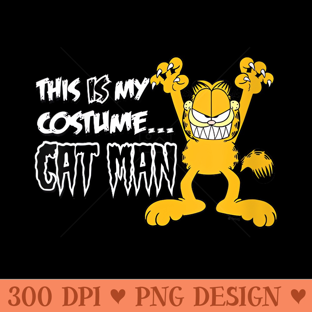 Garfield Cat Man - Exclusive PNG designs - Instantly Transform Your Sublimation Projects