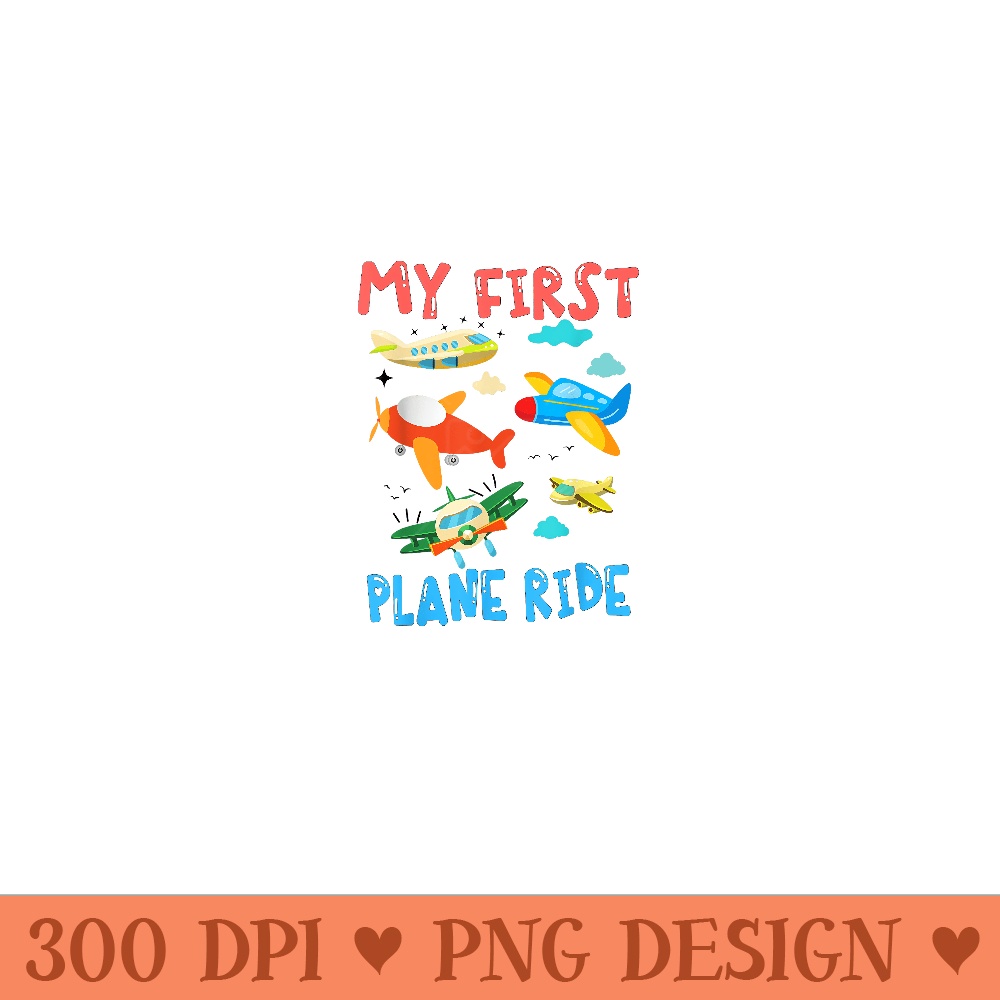 My First Airplane Ride First Time Flying Girls - Unique PNG Artwork - Revolutionize Your Designs