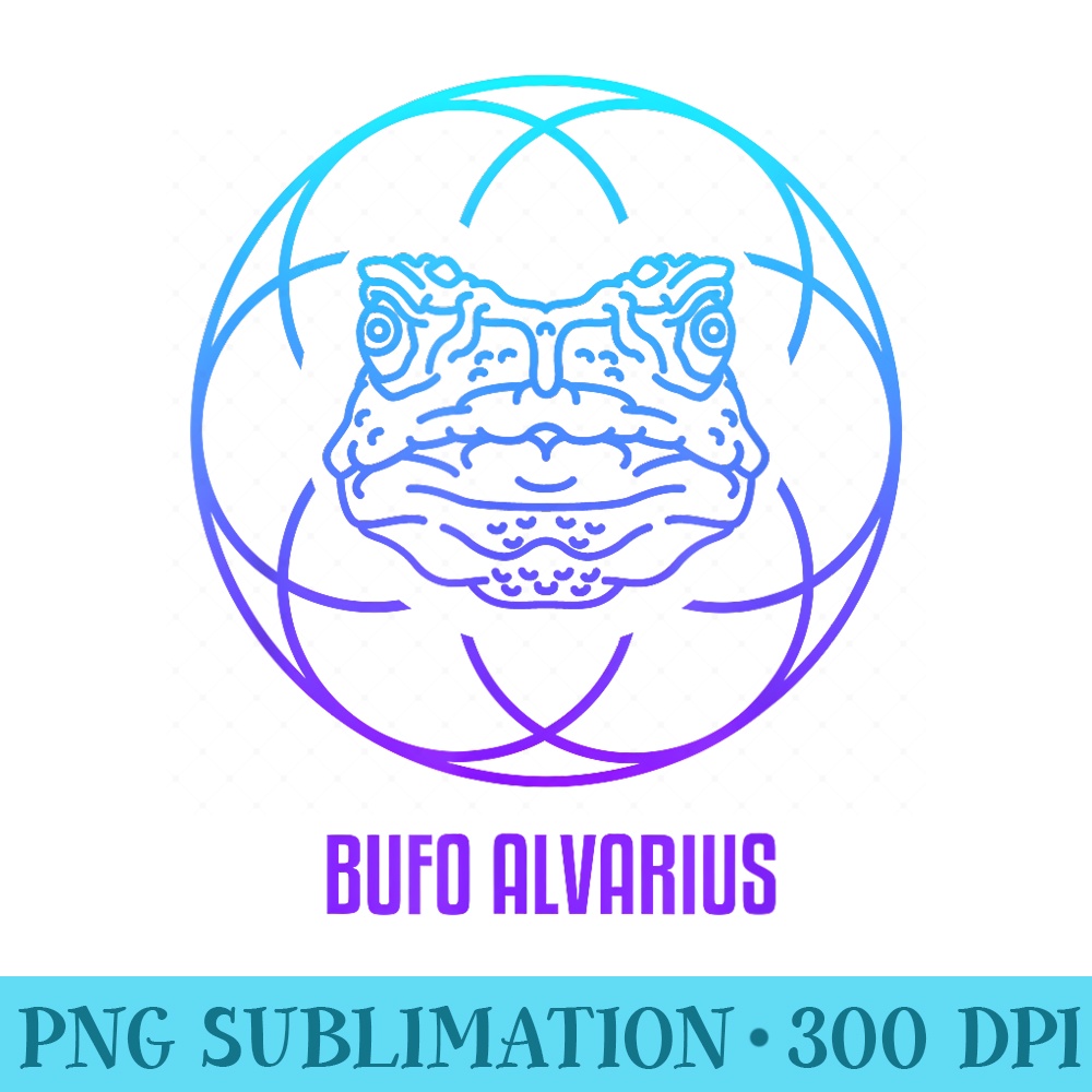 Psychedelic Sonoran Desert Toad Bufo Alvarius - Printable PNG Images - Instant Access To Downloadable Files