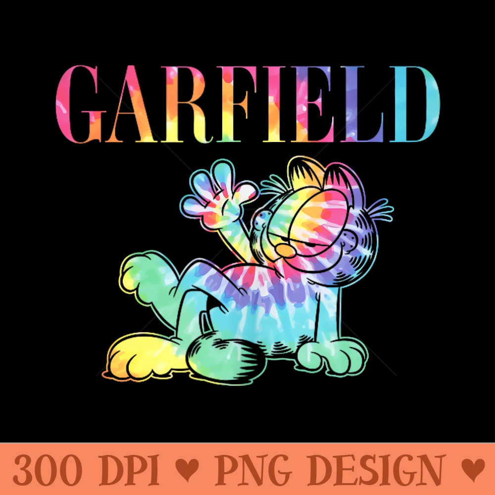 Garfield Tie Dye Garfield - Mug Sublimation PNG - Capture Imagination with Every Detail