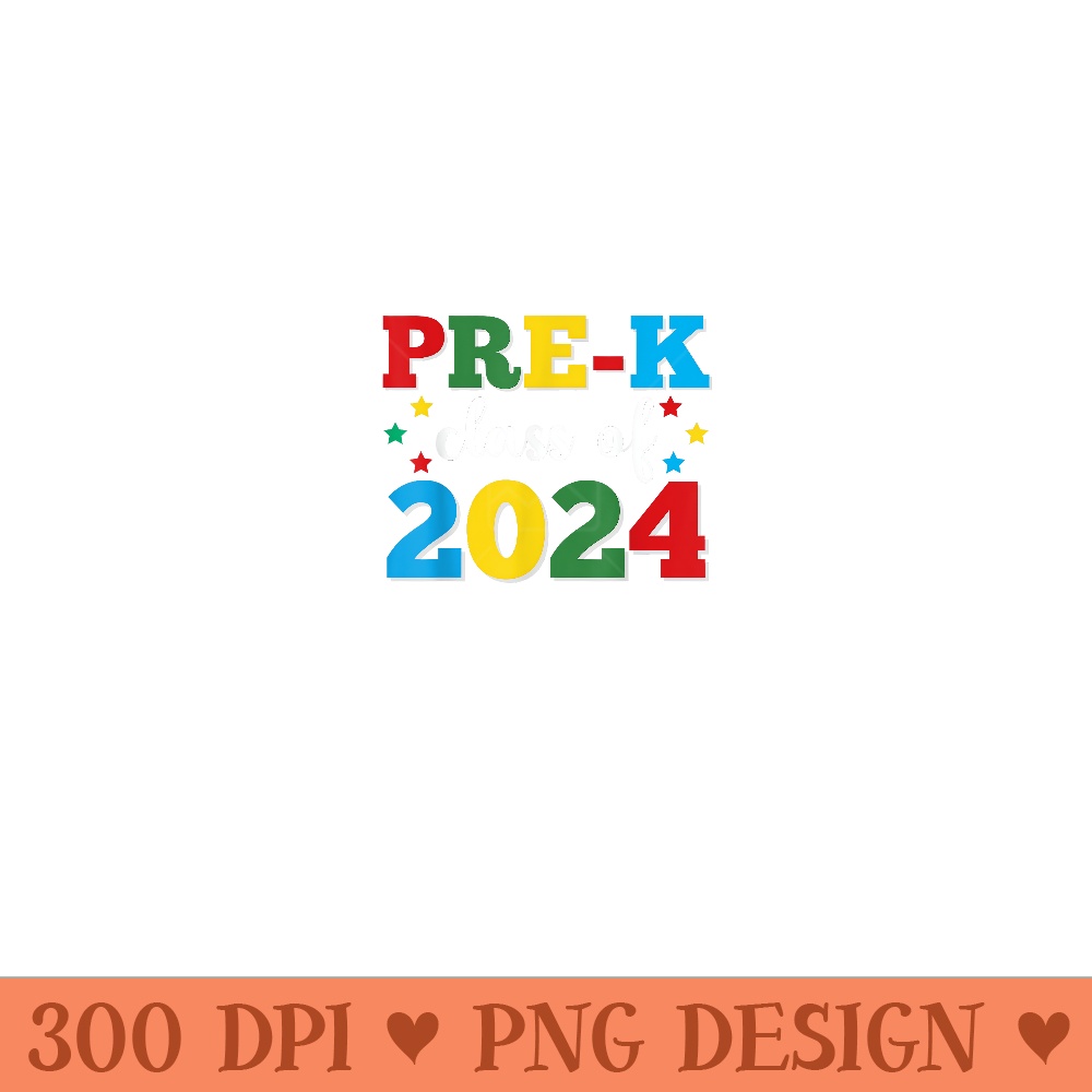 PreK Graduate Class Of 2024 Preschool Graduation Summer - Sublimation PNG Designs - High Resolution And Print-Ready Designs