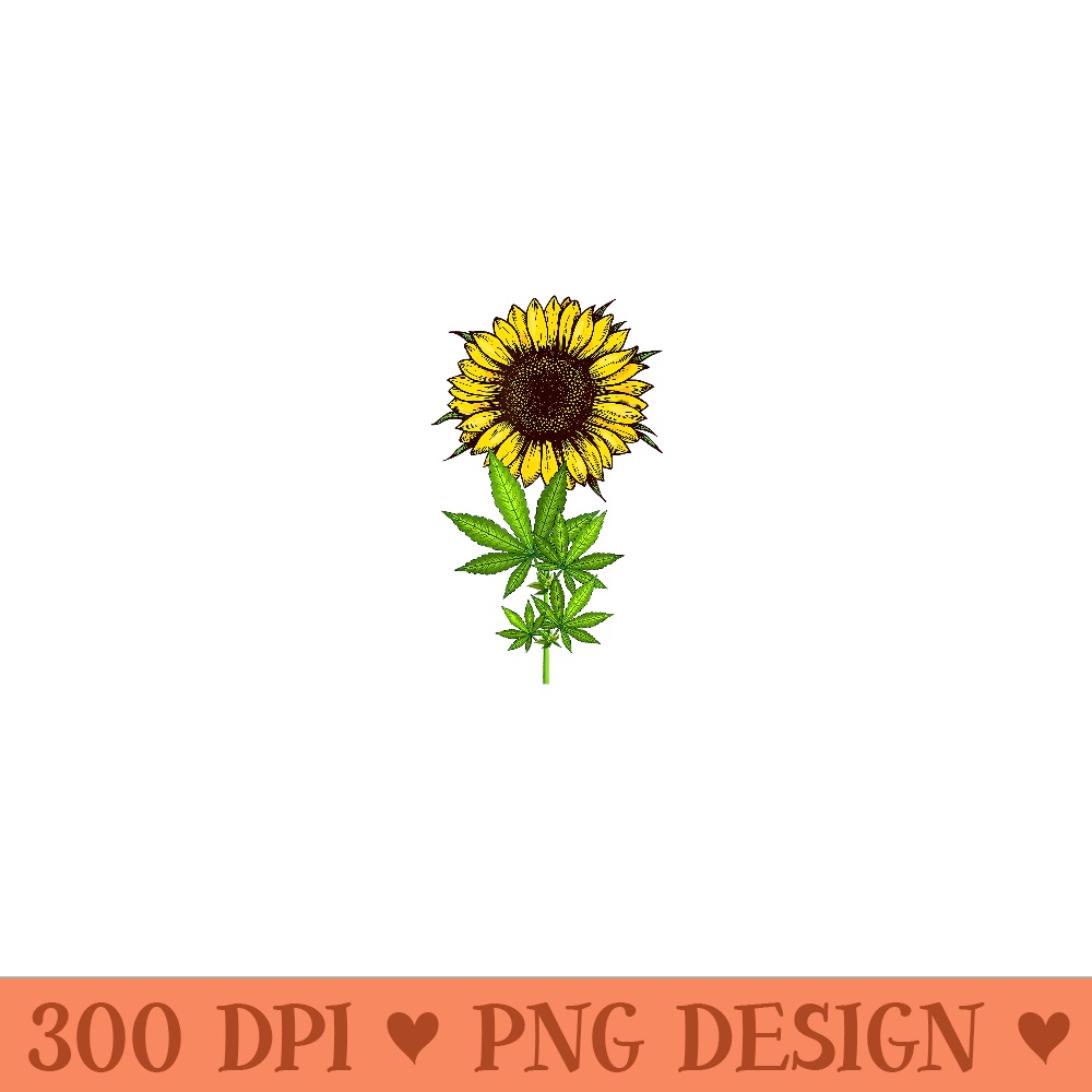 Weed Marijuana Leaf Cannabis Sunflower Funny Girls Mom Mama - PNG Graphics - Add a Festive Touch to Every Day