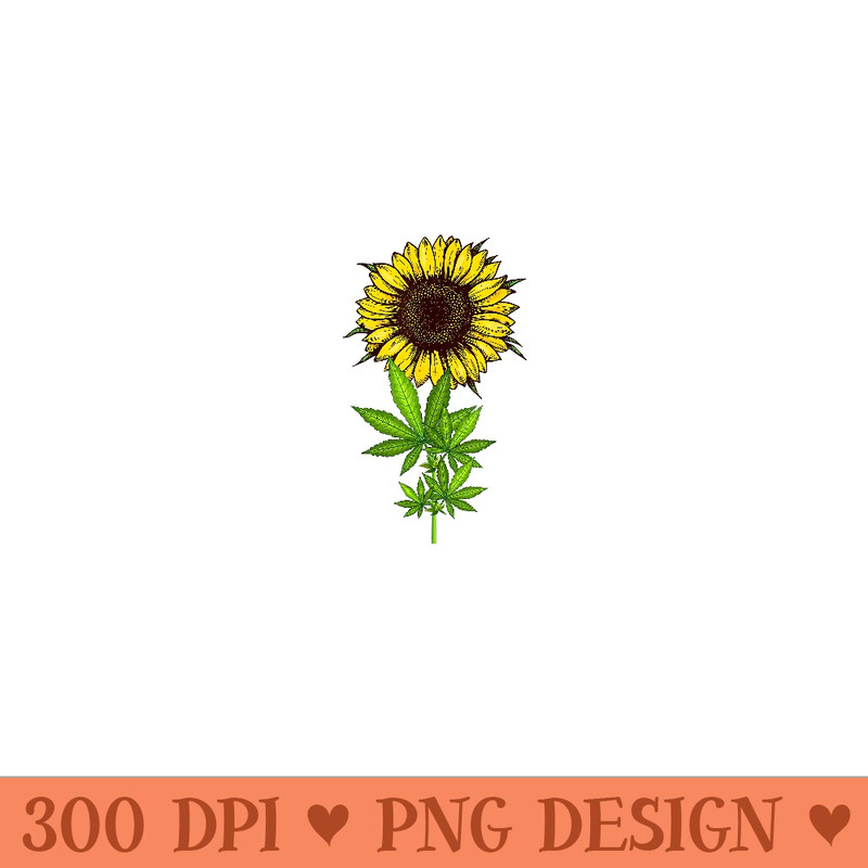 Weed Marijuana Leaf Cannabis Sunflower Funny Girls Mom Mama - PNG Graphics - Add a Festive Touch to Every Day