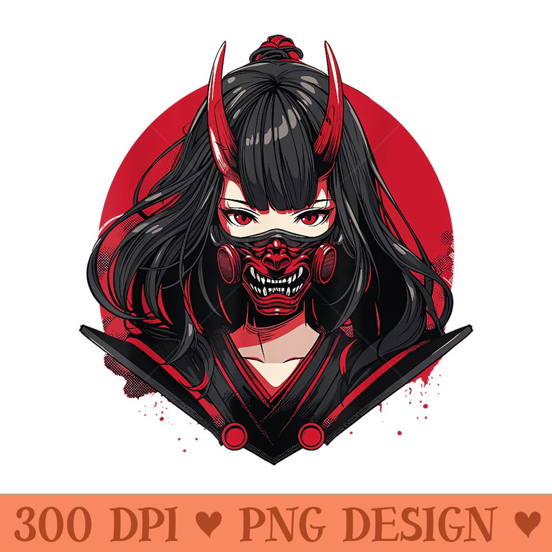 Anime Girl Gothic Waifu Japanese Kawaii Otaku Oni Mask - PNG Clipart - Trendsetting And Modern Collections
