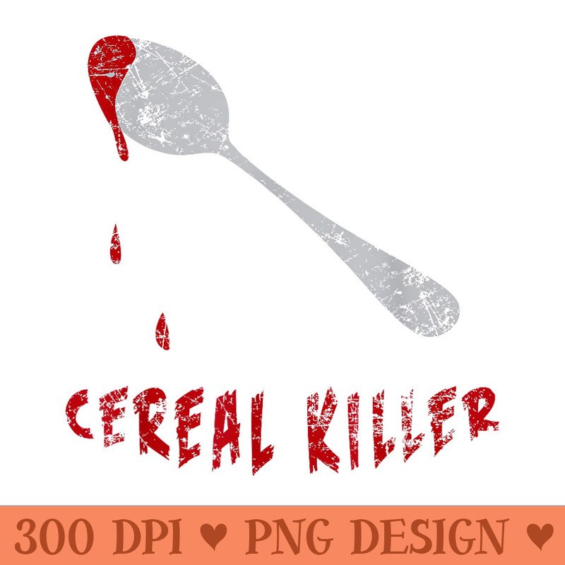 Cereal Killer Funny Halloween Lazy - Transparent PNG Clipart - Spice Up Your Sublimation Projects