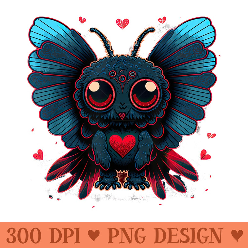 Cute Mothman cryptid Kawaii - PNG Prints - Trendsetting And Modern Collections