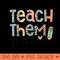 Teach Them To Be Kind Leopard Kindergarten Back To School - Ready To Print PNG Designs - Versatile And Customizable Designs
