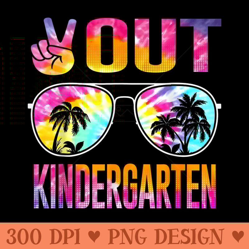 Peace Out Kindergarten Graduation Class Of 2024 Girl - PNG design assets - Unique And Exclusive Designs