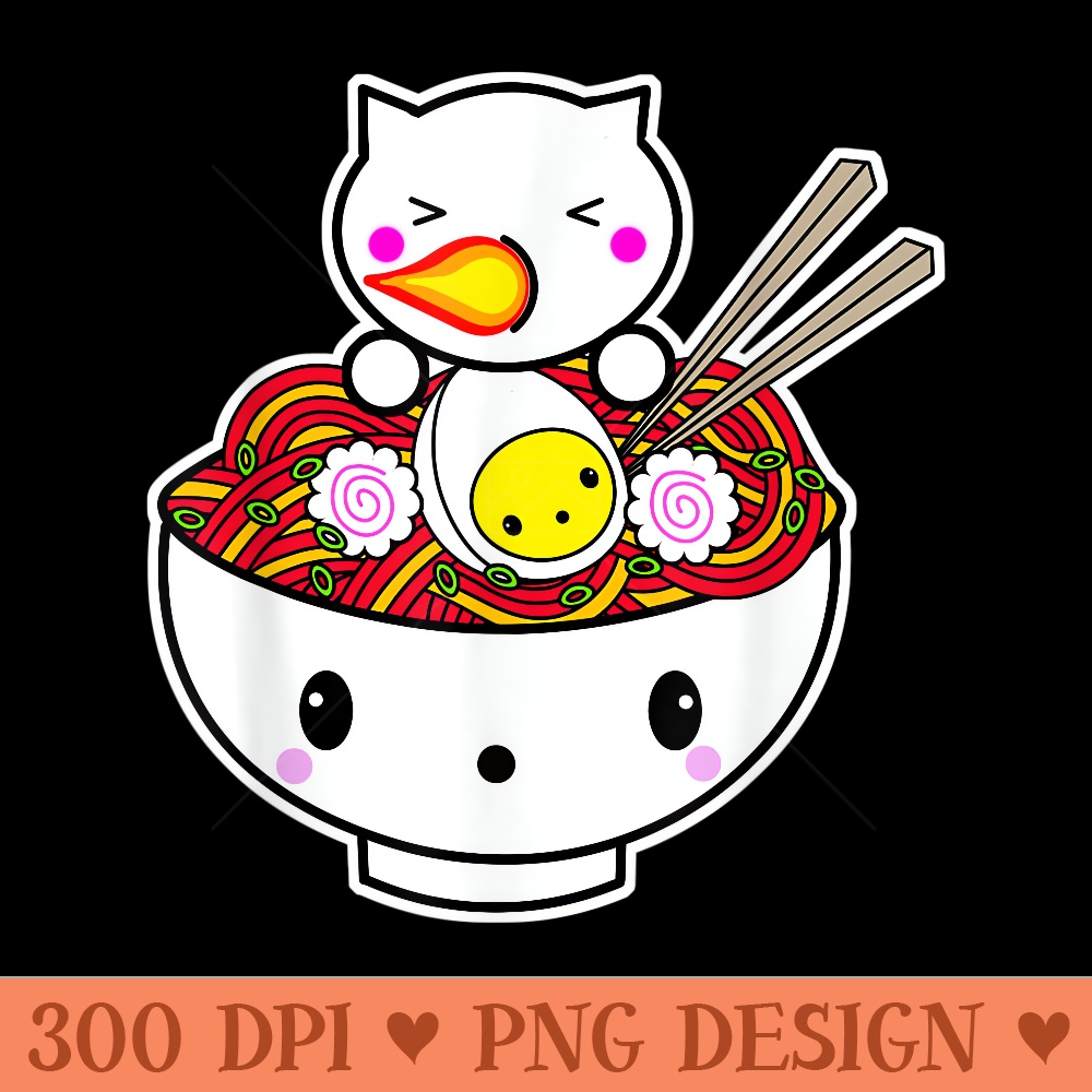Spicy Ramen Ramen Cat for Otakus - Beautiful PNG download - Spice Up Your Sublimation Projects