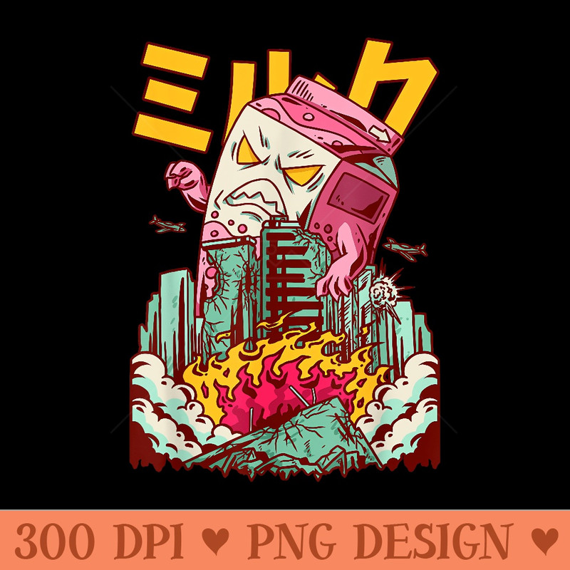 Killer Strawberry Milk Japanese Kaiju Anime Kawaii - Mug Sublimation PNG - Limited Edition And Exclusive Designs